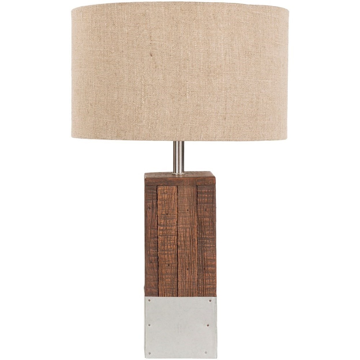 Surya Restoration Natural Finish Rustic Table Lamp