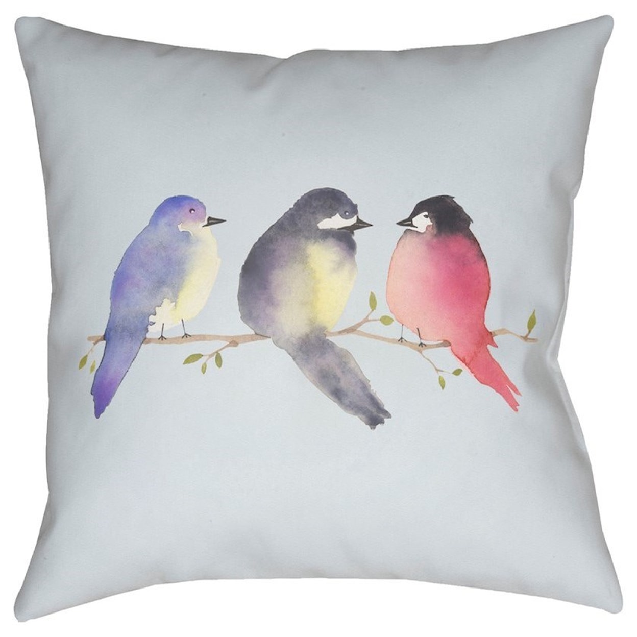 Surya Silly Birds 18 x 18 x 4 Polyester Throw Pillow