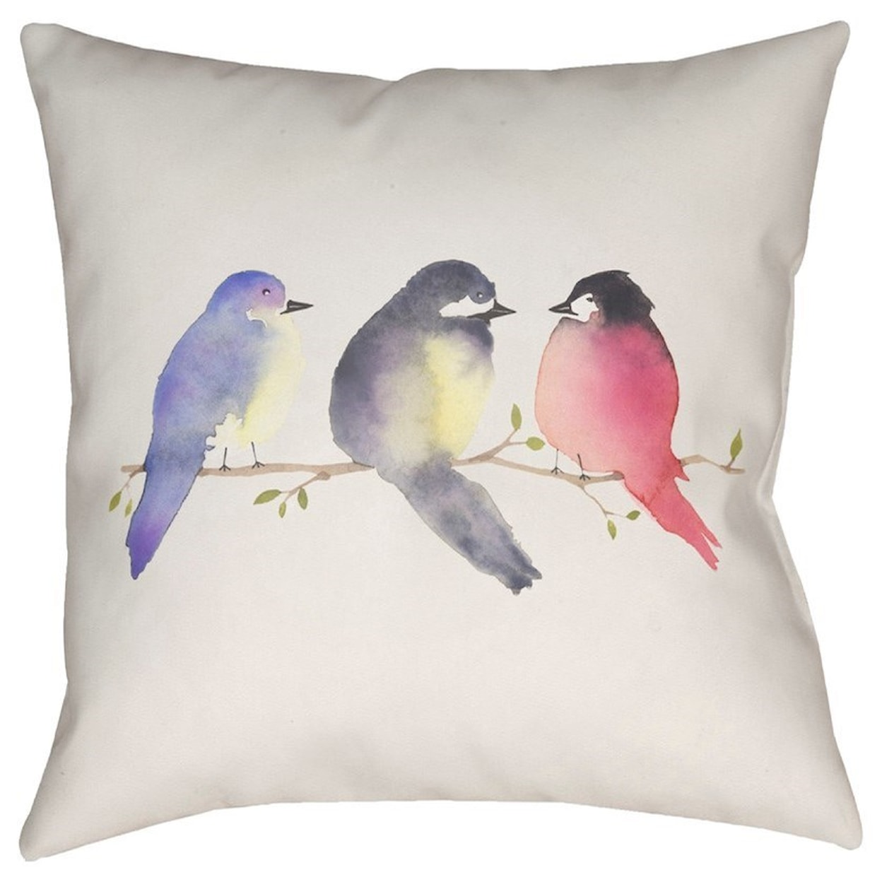 Surya Silly Birds 20 x 20 x 4 Polyester Throw Pillow