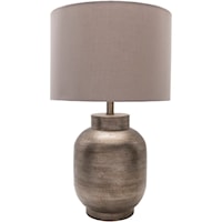 Pewter Finish Global Table Lamp