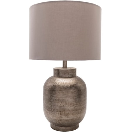 Pewter Finish Global Table Lamp