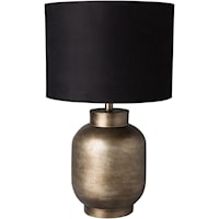 Pewter Finish Global Table Lamp