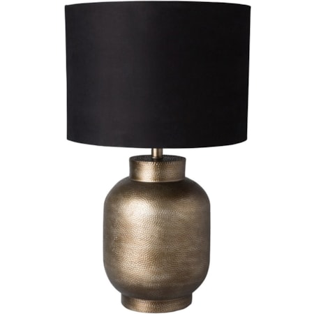 Pewter Finish Global Table Lamp