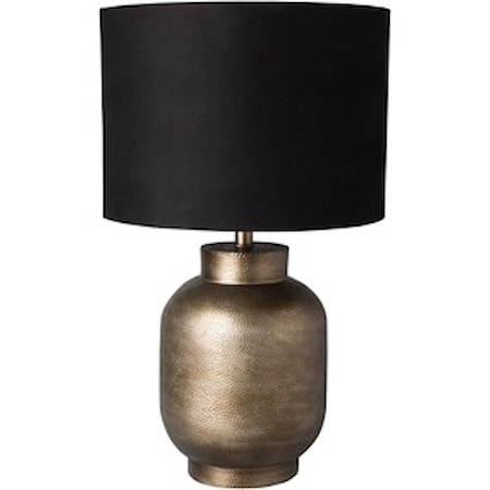 Pewter Finish Global Table Lamp