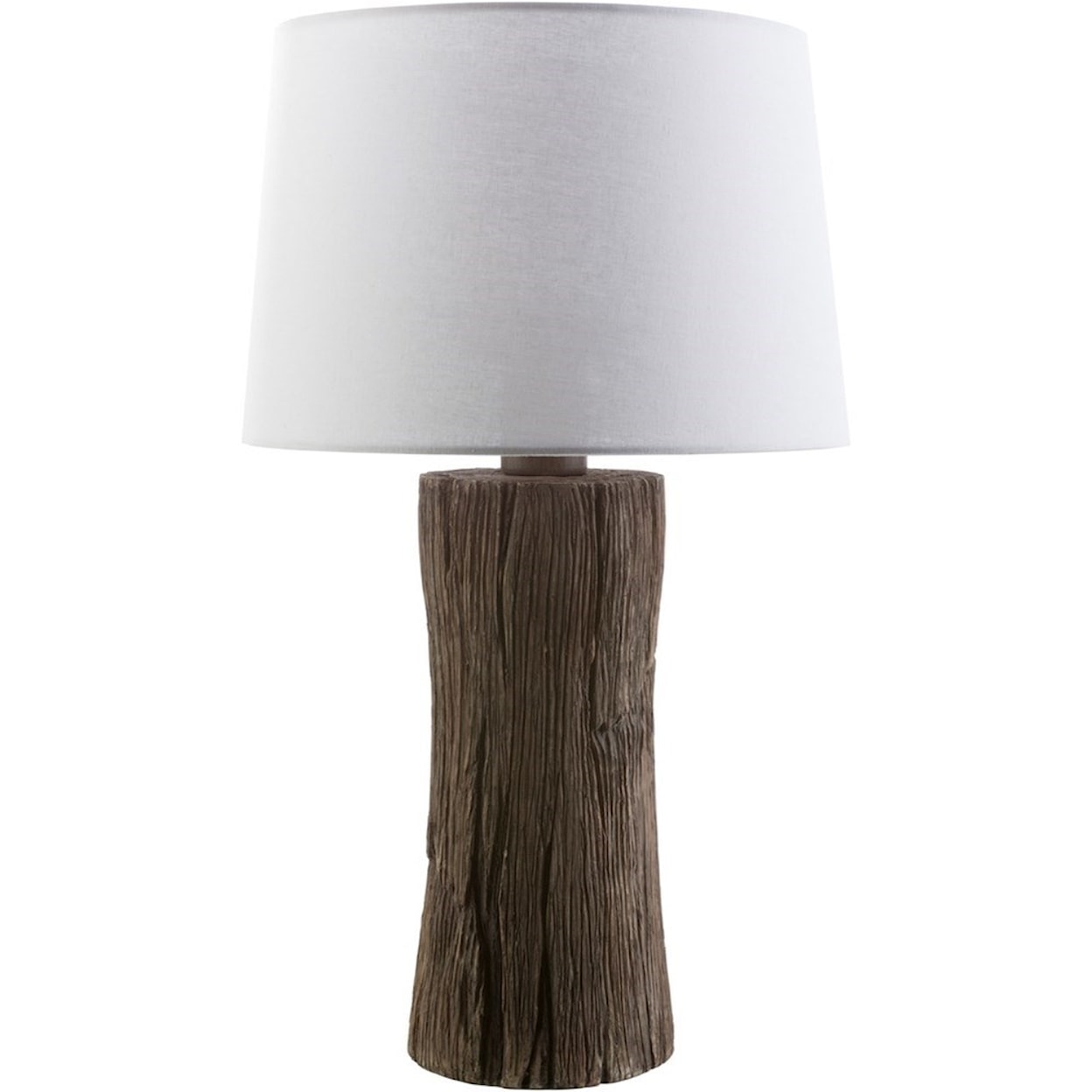 Surya Sycamore Faux wood Rustic Table Lamp