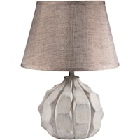 Washed Light Gray Coastal Table Lamp