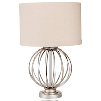 Antiqued Silvertone Glam Table Lamp