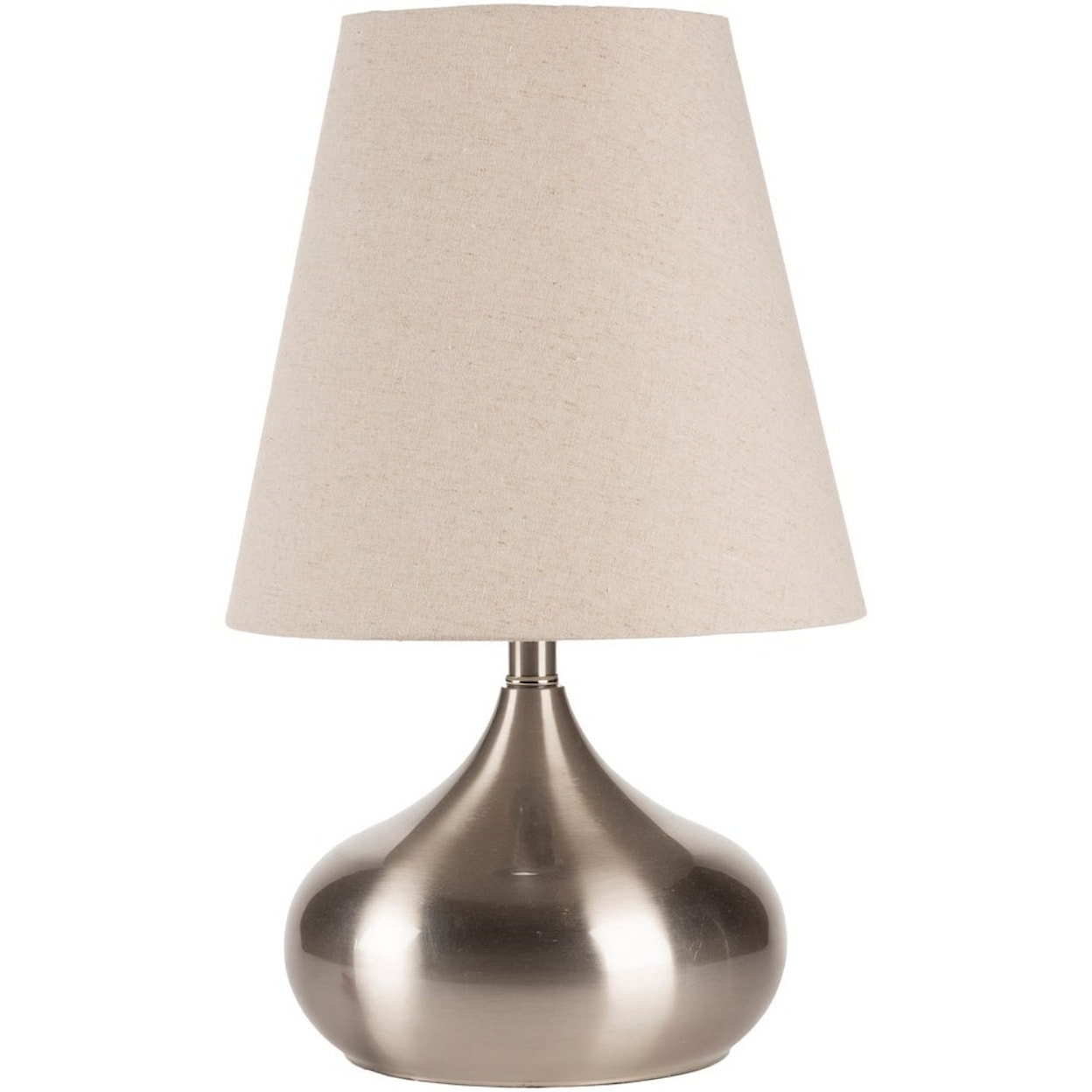 Surya Valerie Brushed Steel Contemporary Table Lamp