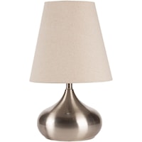 Brushed Steel Contemporary Table Lamp