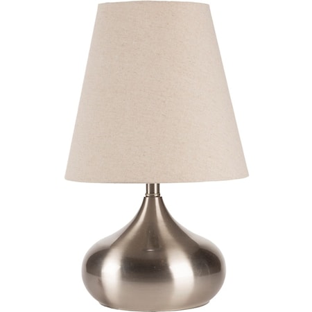 Brushed Steel Contemporary Table Lamp