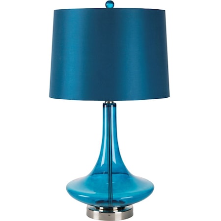 Transparent Blue Modern Table Lamp