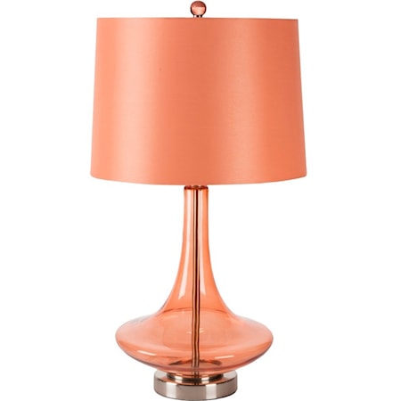 Transparent Orange Modern Table Lamp