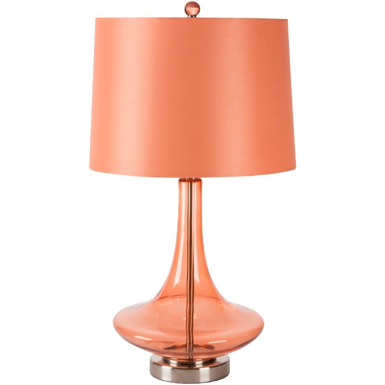 Surya Zoey Transparent Orange Modern Table Lamp