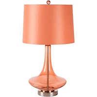 Transparent Orange Modern Table Lamp