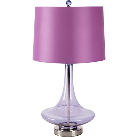 Transparent Purple Modern Table Lamp