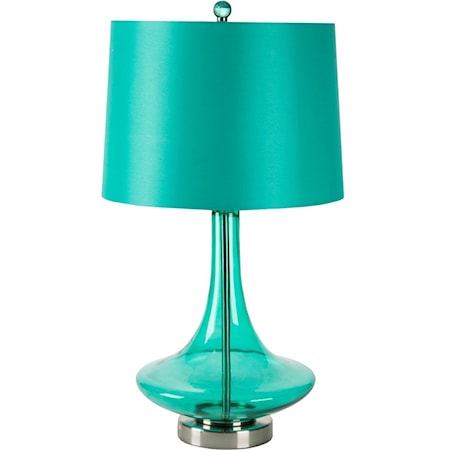 Transparent Teal Modern Table Lamp