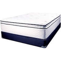 King Coil on Coil Pillow Top Mattress and Wood Foundation