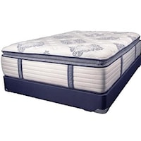 King Coil on Coil Pillow Top Mattress and Wood Foundation