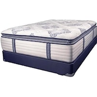 Twin Coil on Coil Pillow Top Mattress and Wood Foundation