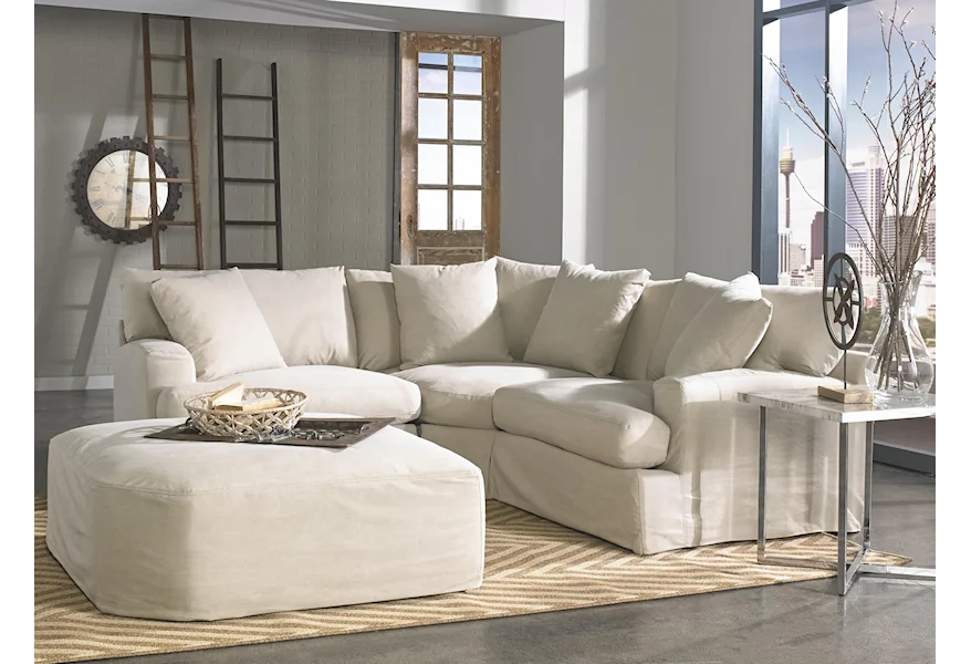 1300 3 Pc Sectional with Ottoman by Synergy Home Furnishings at Baer's Furniture