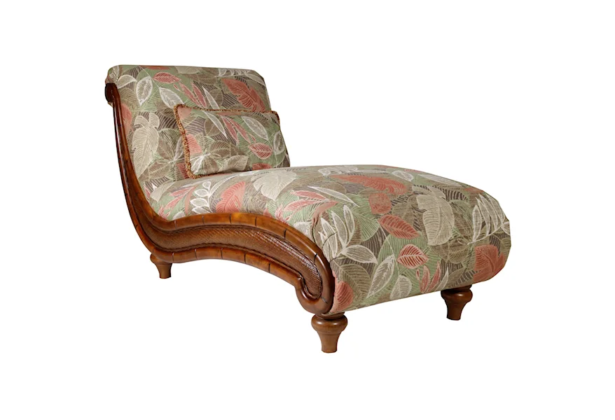 1374 Woven Rattan Chaise by Sarah Randolph Designs at Virginia Furniture Market