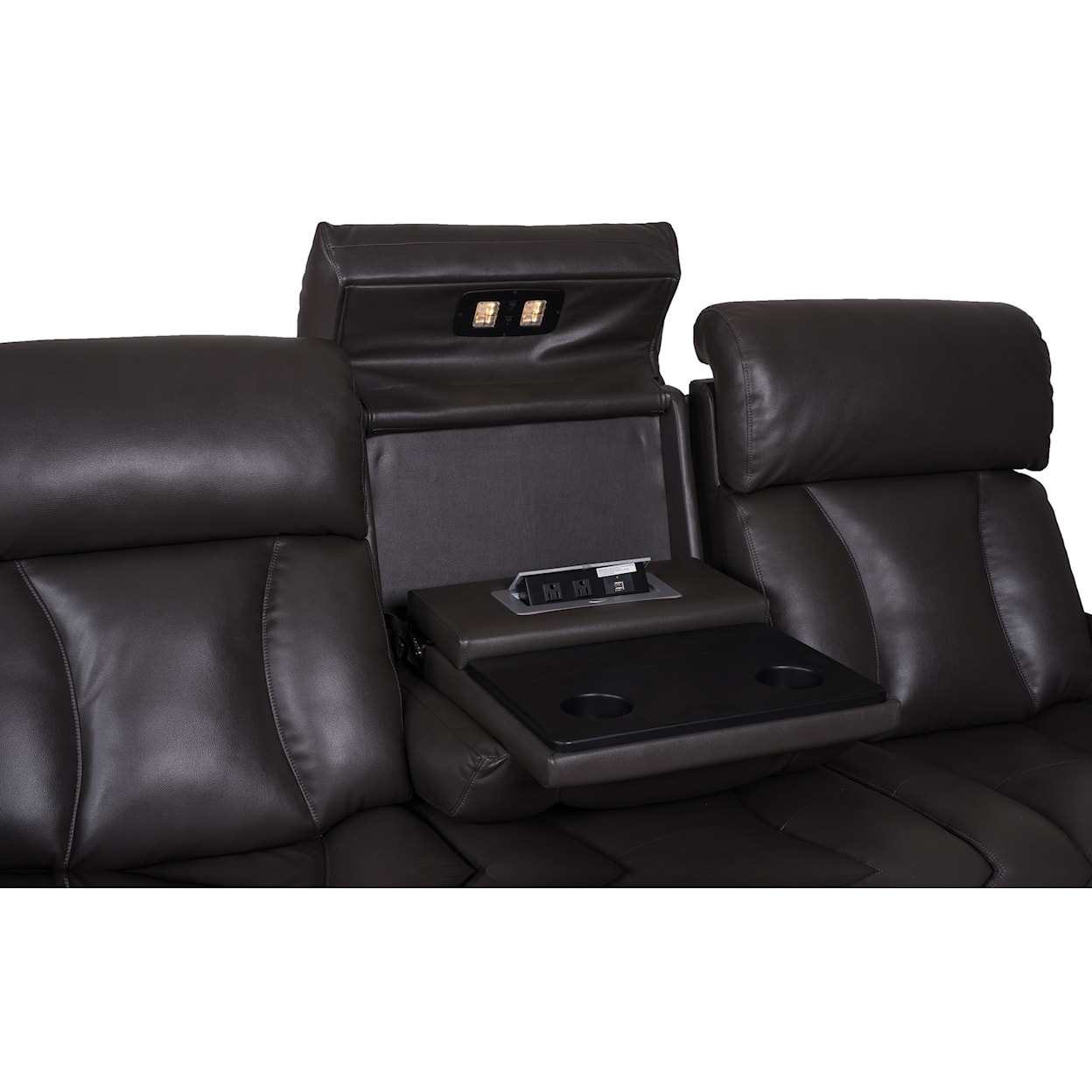 Builtwell 29320 Power Rec. Sofa w/ Pwr Headrest & Drop Table