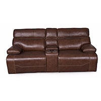 Power Reclining Console Loveseat with Power Head/Lumbar and Central Console Controls