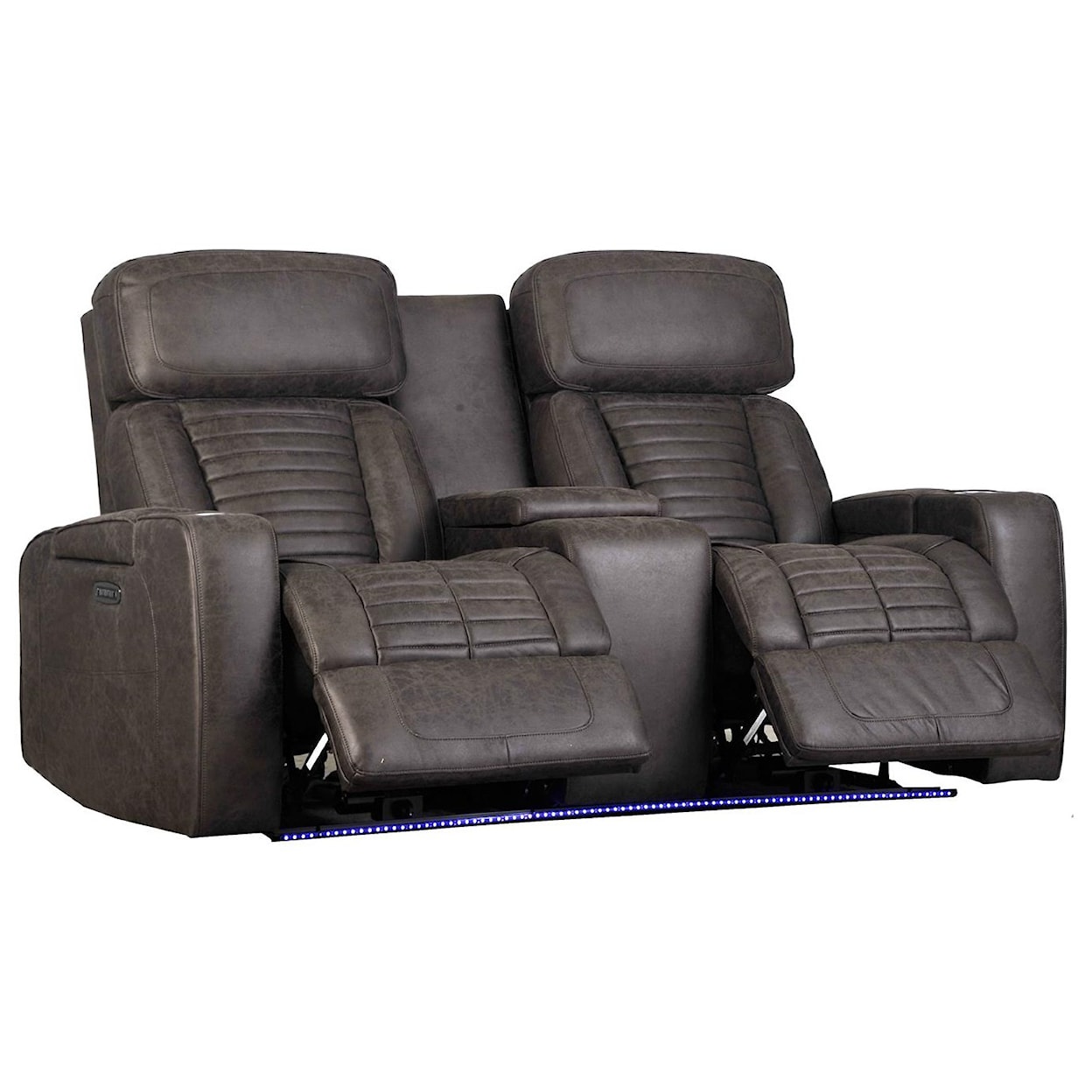 Builtwell 35794 Power Reclining Console Loveseat