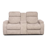 Contemporary Power Reclining Loveseat with Center Console