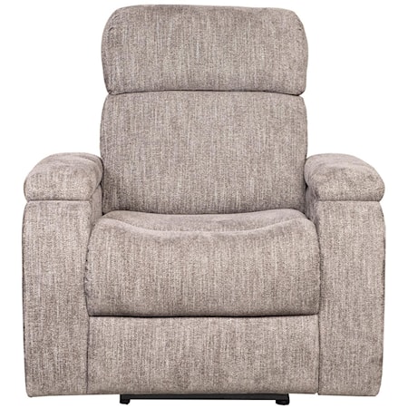 Contemporary Power Recliner with Power Headrest and Lumbar