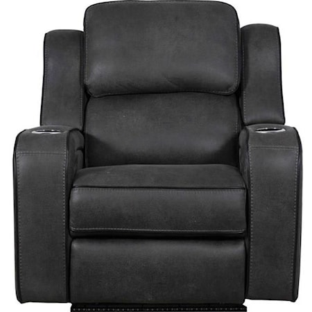 Power Headrest Recliner with LED Lighting