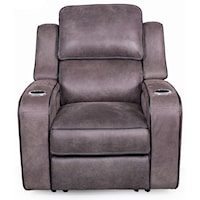 Power Headrest Recliner with LED Cup Holders