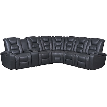 Power Reclining LED Sectional