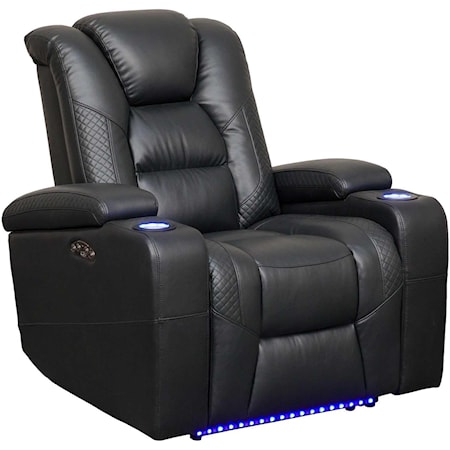Power Reclining LED Recliner