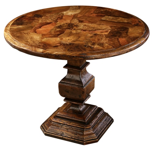 Zola Traditional Distressed Wood Lamp Table