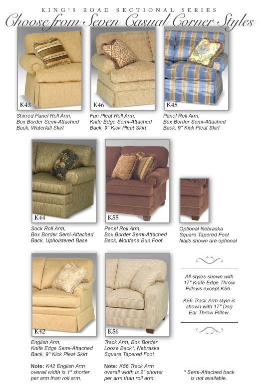 Taylor King Casual Corners Customizable Sofa