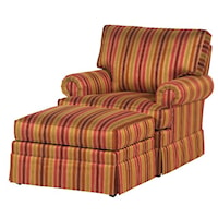Customizable Upholstered Arm Chair & Ottoman