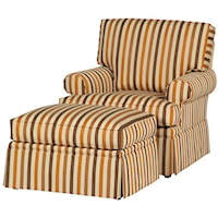 Customizable Upholstered Arm Chair & Ottoman