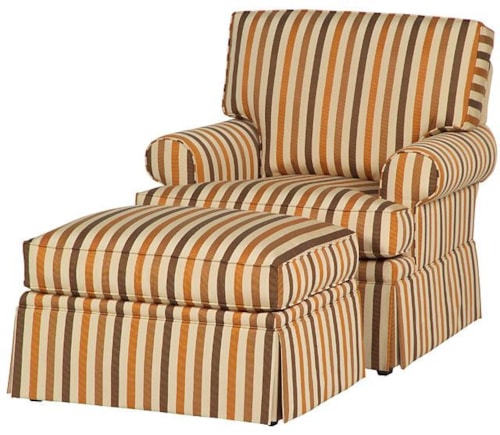 Customizable Upholstered Arm Chair & Ottoman