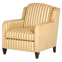 Ziggy Arm Chair with Tapered Wood Feet