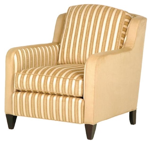 Ziggy Arm Chair with Tapered Wood Feet