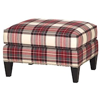 Bowery Ottoman with Tapered Legs