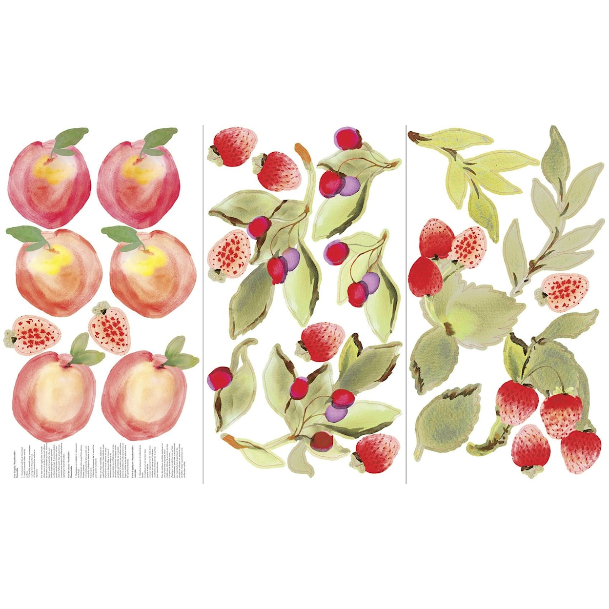 Tempaper Wall Decals Peach & Berry Medley