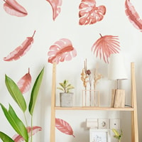 Watercolor Palm Leaf Wall Decals