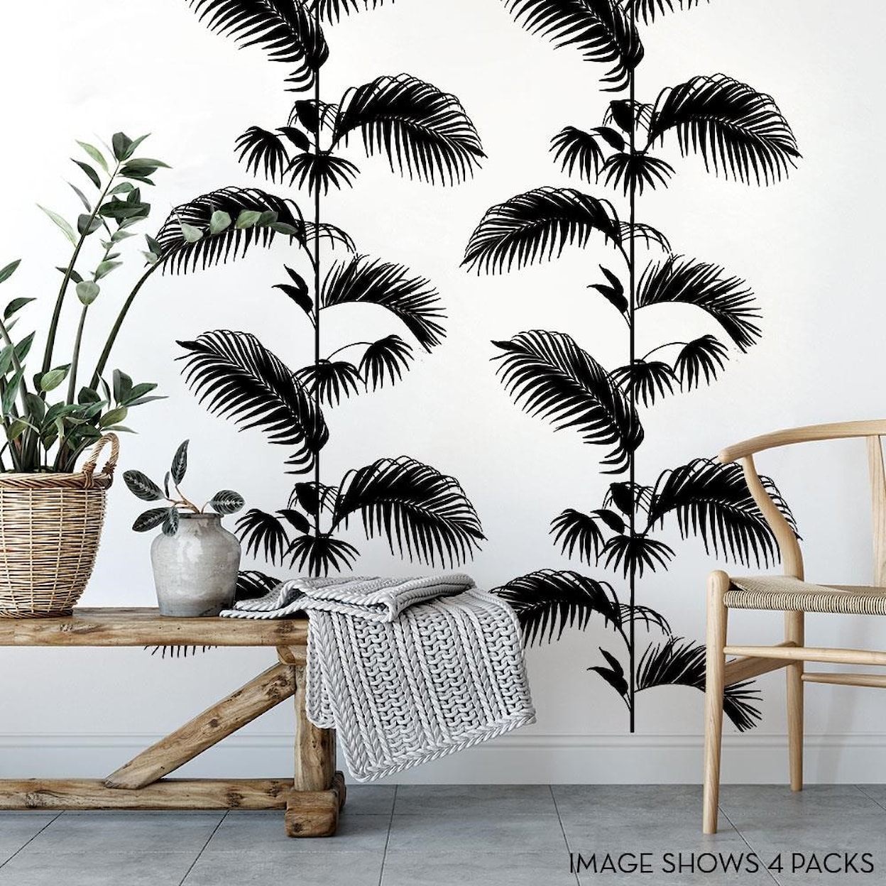 Tempaper Wall Decals Palm Leaf Stripe