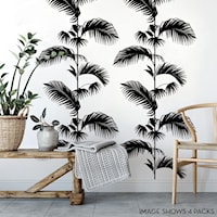 Palm Leaf Stripe Wall Decals