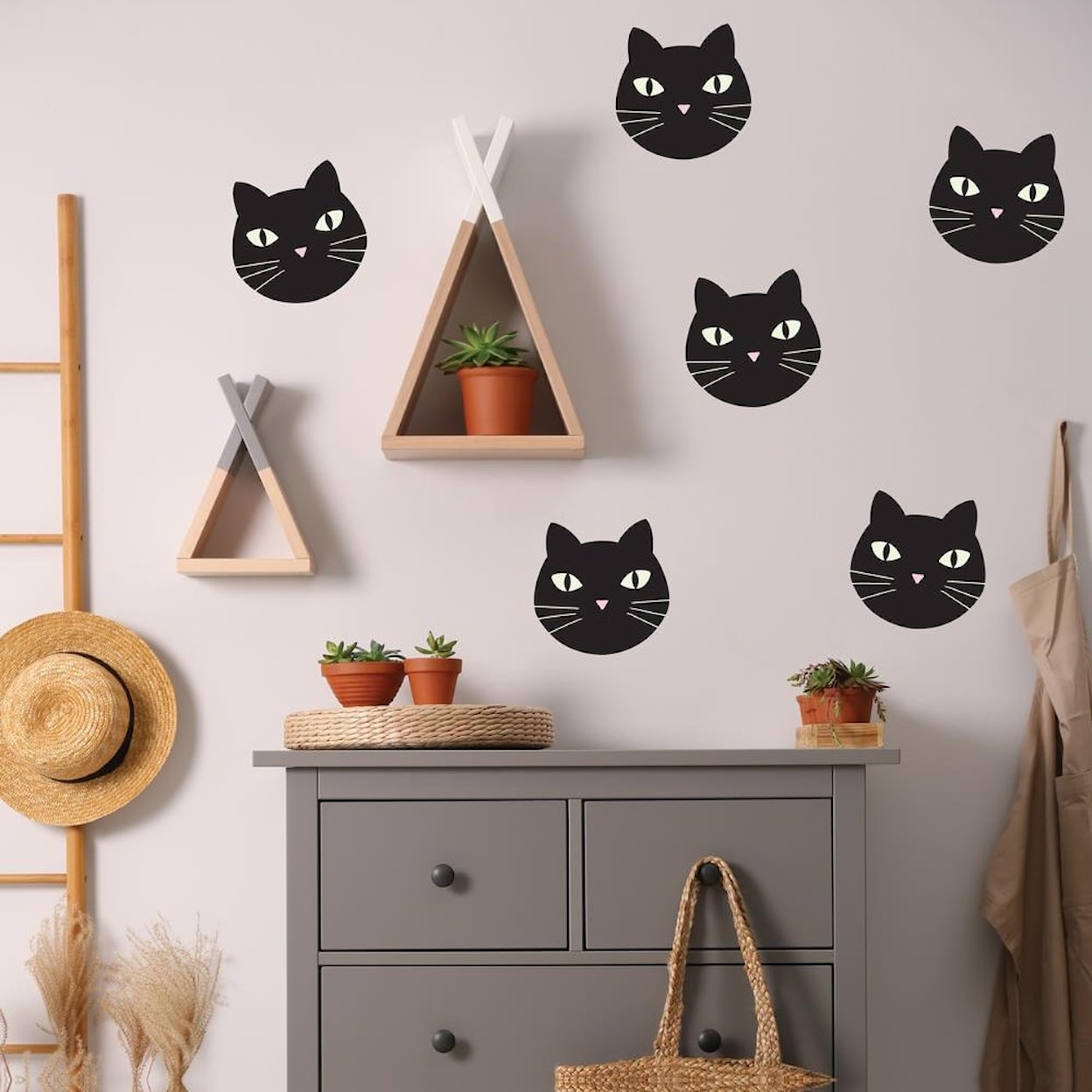 Tempaper Wall Decals Black Cats