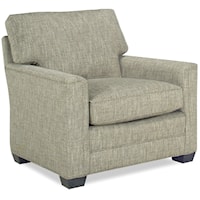 Casual Accent Chair with Rolled Arms