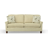 Traditional Upholstered Sofa with Petite Sock Arms