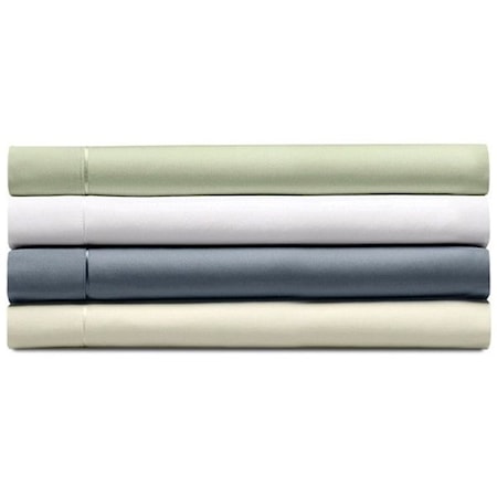 Split King White Pima Cotton Sheet Set